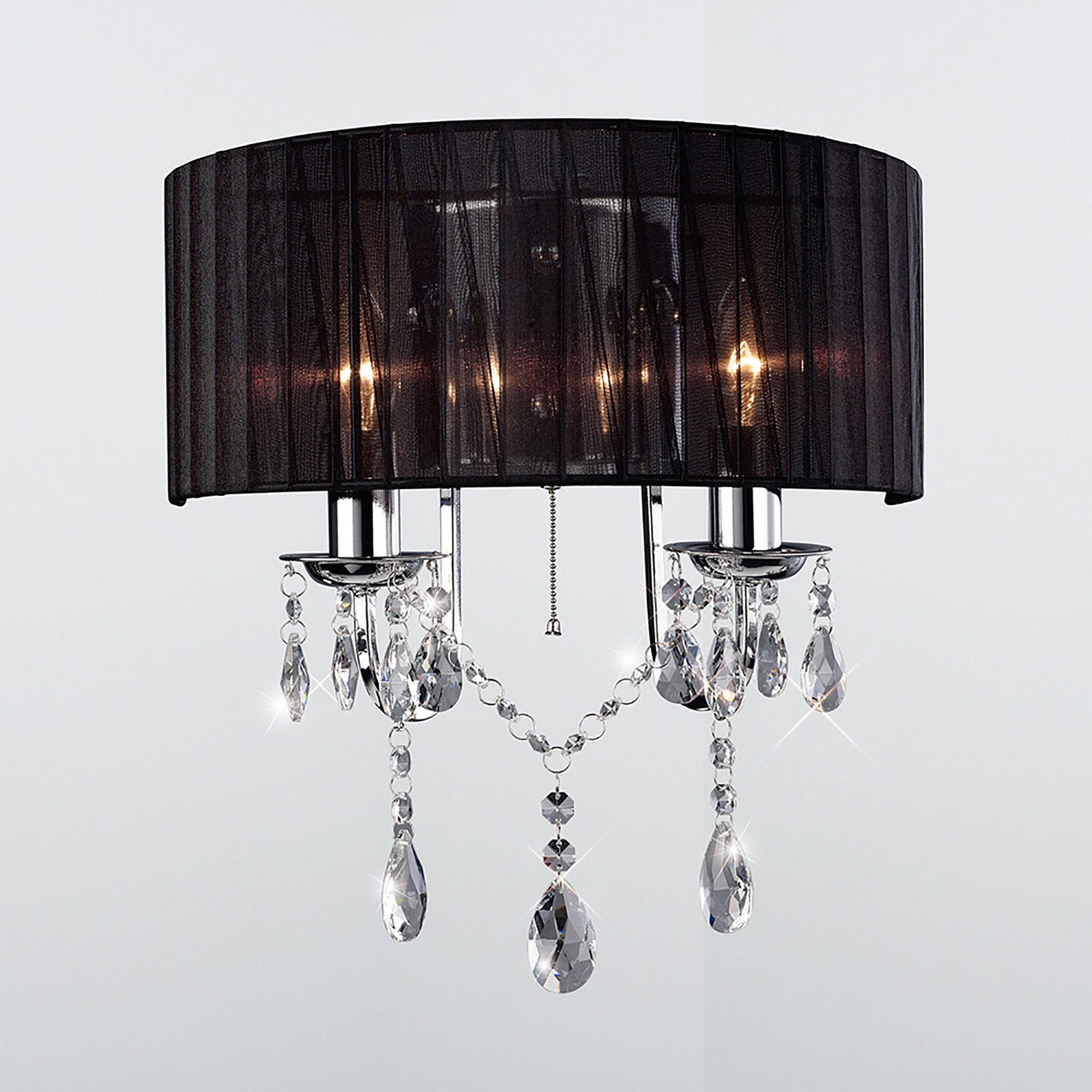 IL30061/BL  Olivia Crystal Switched Wall Lamp 2 Light